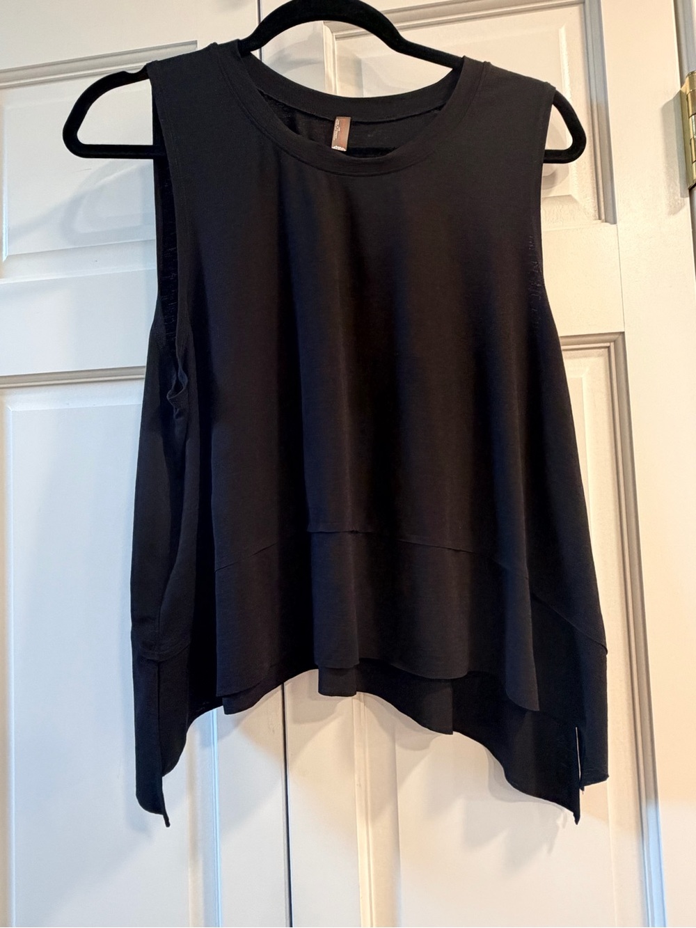 FP Movement by Free People Black Layered Hem Muscle Tank